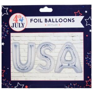 USA Foil Balloons Air Filled 15 Inch Letter Shaped Party Decor